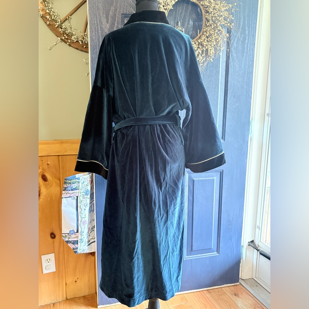 vintage Christian Dior Monsieur navy blue velvet robe unisex one-size - Picture 5 of 7